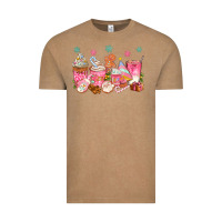 Vintage Coffee Pink gingerbread coffee cups Vintage Tee - texasbilliewilder