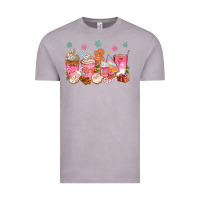 Vintage Zinc Pink gingerbread coffee cups Vintage Tee - texasbilliewilder
