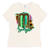 Scorpio Zodiac Sign Sunflower Leopard Serape Ladies Tee | Teevron