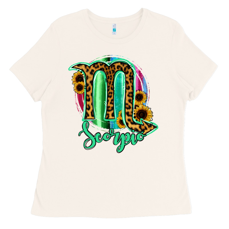 Scorpio Zodiac Sign Sunflower Leopard Serape Ladies Tee by RanaPortraitStore | Teevron