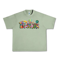 Oil Green Autism Teacher Urban Heavy Tee - NancyCooperArtShop