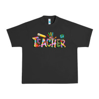 Pigment Black Autism Teacher Urban Heavy Tee - NancyCooperArtShop