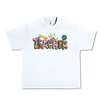 White Autism Teacher Urban Heavy Tee - NancyCooperArtShop