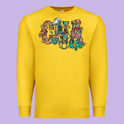 Cna Life Premium Sweatshirt Designed By Racoondesign