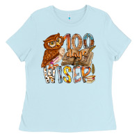 Baby Blue 100 days wiser Ladies Tee - RacoonDesign