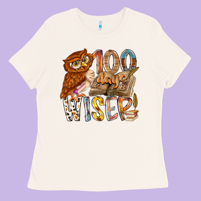 100 Days Wiser Ladies Tee Designed By Racoondesign