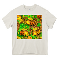 Cream St. Patrick's pot of gold seamless pattern Heavy Core Tee - BundleAndBundleShop