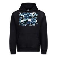 Black blue camouflage background Urban Hoodie - BarkalooDesign