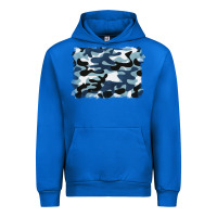 Cobalt blue camouflage background Urban Hoodie - BarkalooDesign