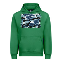 Emerald blue camouflage background Urban Hoodie - BarkalooDesign