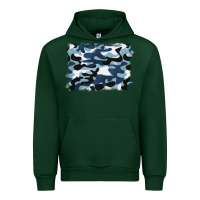 Forest Green blue camouflage background Urban Hoodie - BarkalooDesign