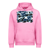 Fuchsia Pink blue camouflage background Urban Hoodie - BarkalooDesign