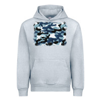 Heather Grey blue camouflage background Urban Hoodie - BarkalooDesign