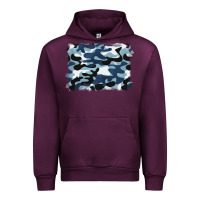 Mauve Wine blue camouflage background Urban Hoodie - BarkalooDesign