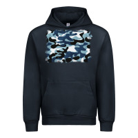 Navy blue camouflage background Urban Hoodie - BarkalooDesign