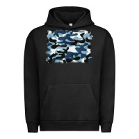 Pigment Black blue camouflage background Urban Hoodie - BarkalooDesign