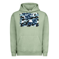 Pigment Oil Green blue camouflage background Urban Hoodie - BarkalooDesign