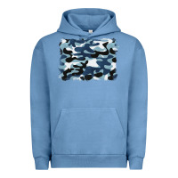 Pigment Pebble Blue blue camouflage background Urban Hoodie - BarkalooDesign
