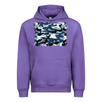 Tulip blue camouflage background Urban Hoodie - BarkalooDesign