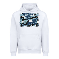 White blue camouflage background Urban Hoodie - BarkalooDesign