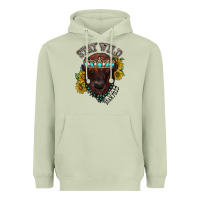Matcha turquoise bison Heavyweight Hoodie - RacoonDesign