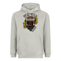 Moon Dust turquoise bison Heavyweight Hoodie - RacoonDesign