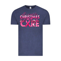Vintage Denim all i want for christmas is a cure breast cancer Vintage Tee - texasbilliewilder