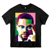 Black malcolm x Heavy Core Tee - lanVoArt