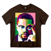 Chocolate Brown malcolm x Heavy Core Tee - lanVoArt