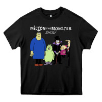 Black 60s milton the monster show characters and logotype Heavy Core Tee - lanVoArt