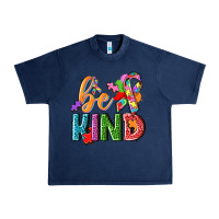 Navy Autism be kind Urban Heavy Tee - NancyCooperArtShop