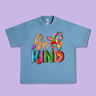 Autism Be Kind Urban Heavy Tee Designed By Nancycooperartshop