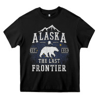Black alaska the last frontier shirt   adventure alaskan home gift t shirt Heavy Core Tee - lanVoArt