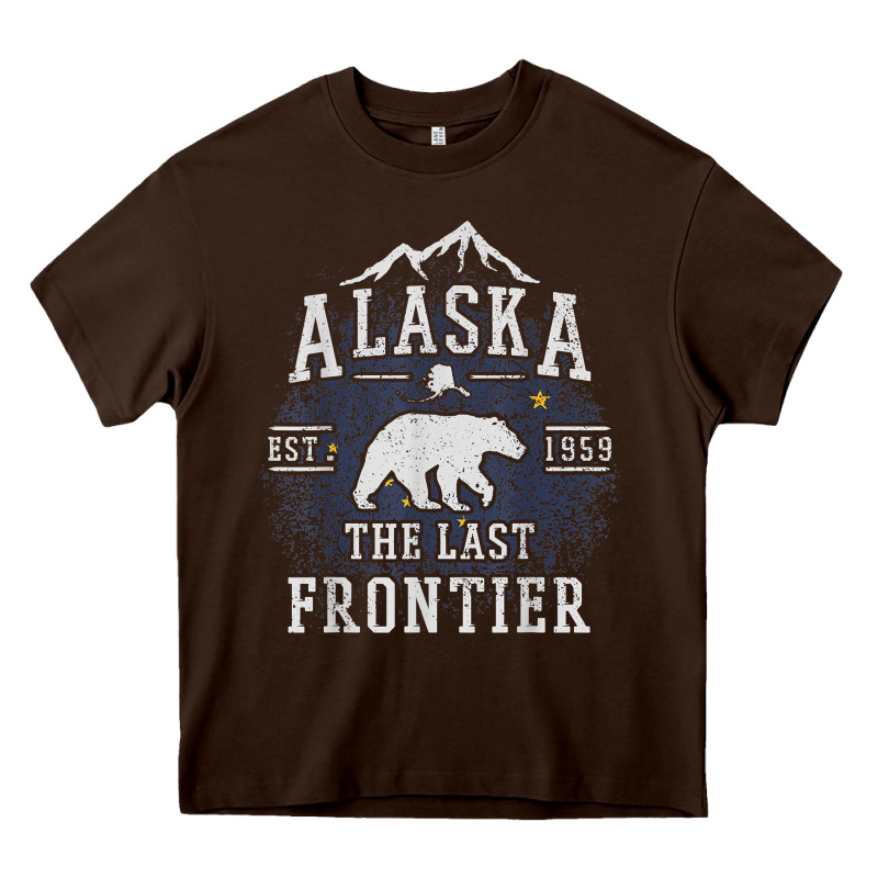 Alaska The Last Frontier Shirt   Adventure Alaskan Home Gift T Shirt Heavy Core Tee by lanVoArt | Teevron