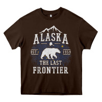 Chocolate Brown alaska the last frontier shirt   adventure alaskan home gift t shirt Heavy Core Tee - lanVoArt