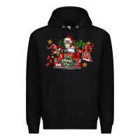 Black merry christmas truck gnomies Premium Hoodie - FaDigitalArtStudio