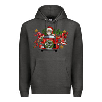 Charcoal Heather merry christmas truck gnomies Premium Hoodie - FaDigitalArtStudio