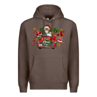 Coffee merry christmas truck gnomies Premium Hoodie - FaDigitalArtStudio