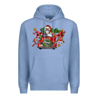 Colony Blue merry christmas truck gnomies Premium Hoodie - FaDigitalArtStudio