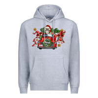 Heather Grey merry christmas truck gnomies Premium Hoodie - FaDigitalArtStudio