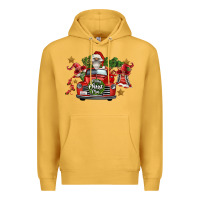 Mustard merry christmas truck gnomies Premium Hoodie - FaDigitalArtStudio