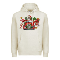 Oatmeal Heather merry christmas truck gnomies Premium Hoodie - FaDigitalArtStudio