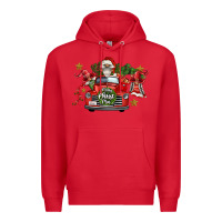 Red merry christmas truck gnomies Premium Hoodie - FaDigitalArtStudio