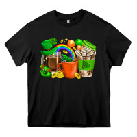 Black St. Patricks Day Coffee Cups Heavy Core Tee - BundleAndBundleShop