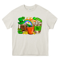 Cream St. Patricks Day Coffee Cups Heavy Core Tee - BundleAndBundleShop