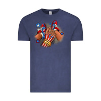 Vintage Denim America afro girl sneakers Vintage Tee - RanaPortraitStore