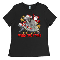 Black Merry Christmas Tortoise And Koala Ladies Tee - LillyAllenDesigns