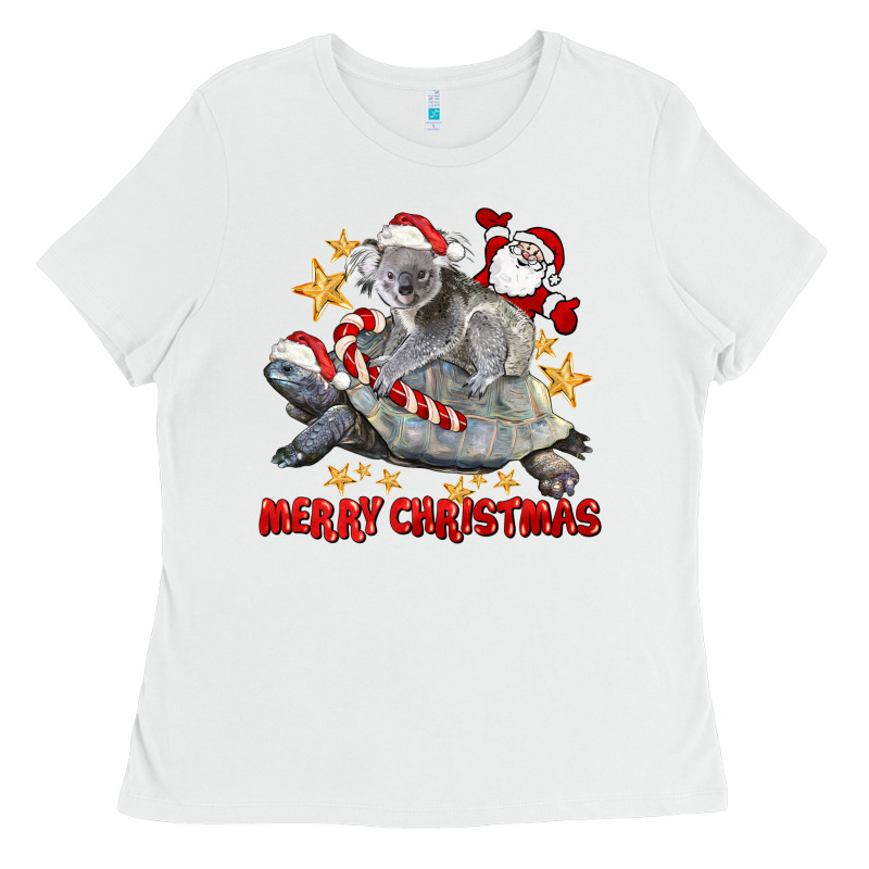 Merry Christmas Tortoise And Koala Ladies Tee by LillyAllenDesigns | Teevron
