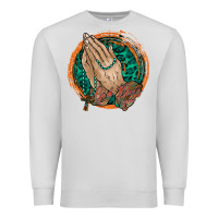 Dove Grey god bless you Premium Sweatshirt - RacoonDesign