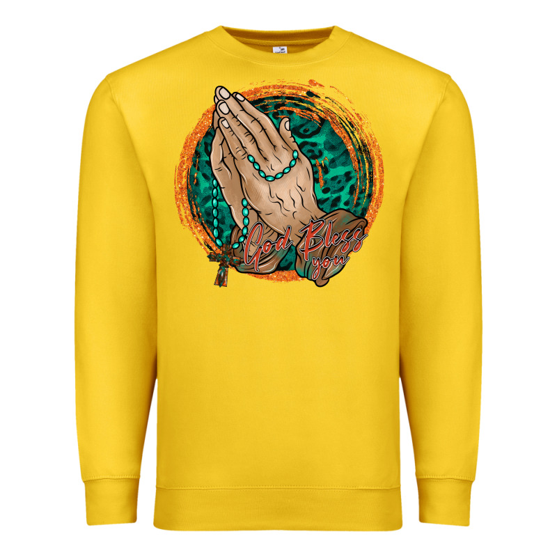 God Bless You Premium Sweatshirt by RacoonDesign | Teevron